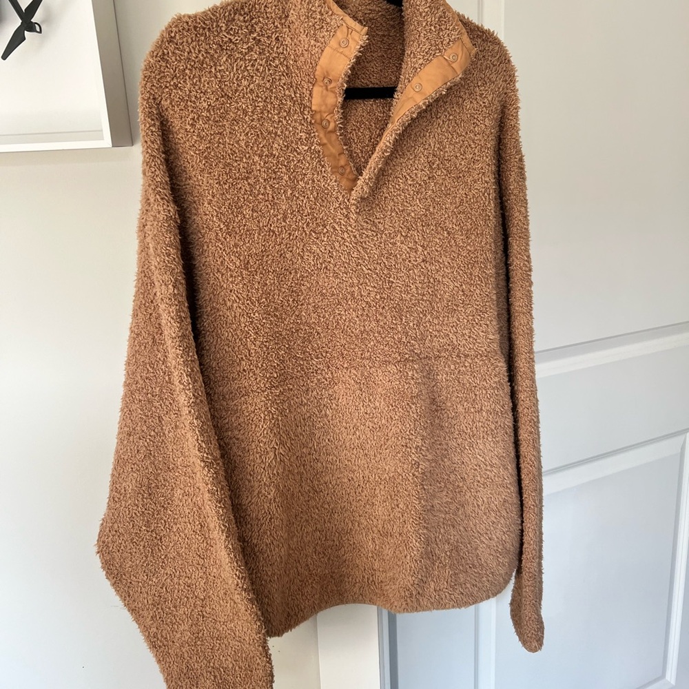 Skims Cozy Brown Teddy Sweater